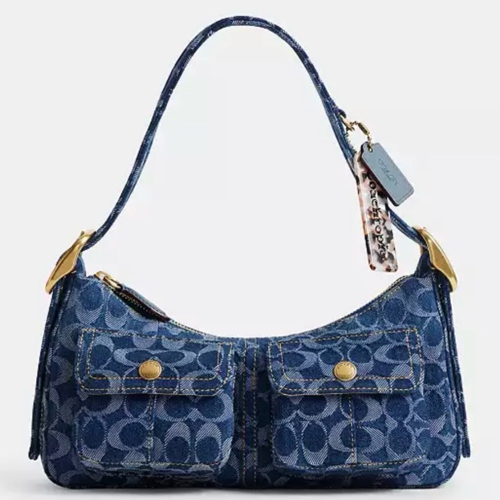 Coachtopia Cargo Shoulder Bag In Upcrafted Signature Denim